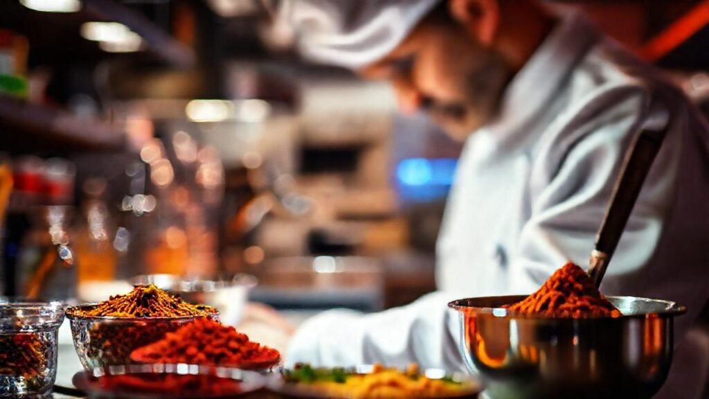 Cocina moderna y vibrante