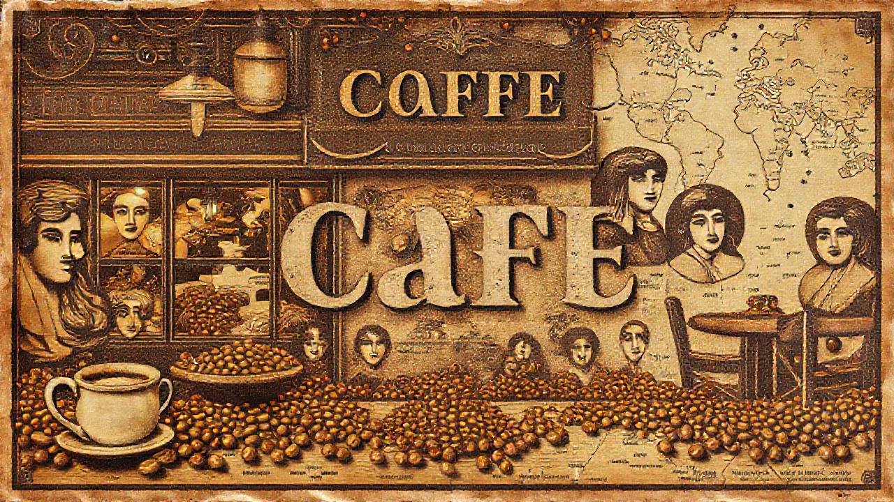 Café vintage europeo, elegante y atemporal