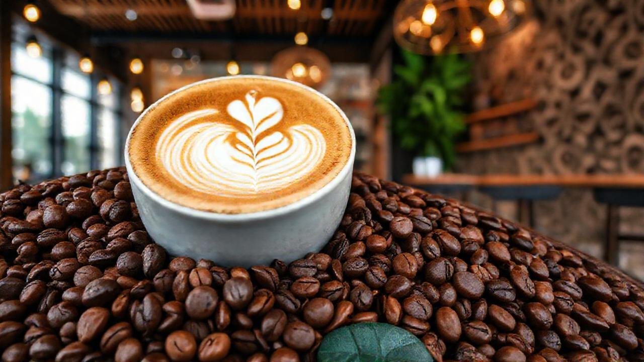 Un café artístico y acogedor