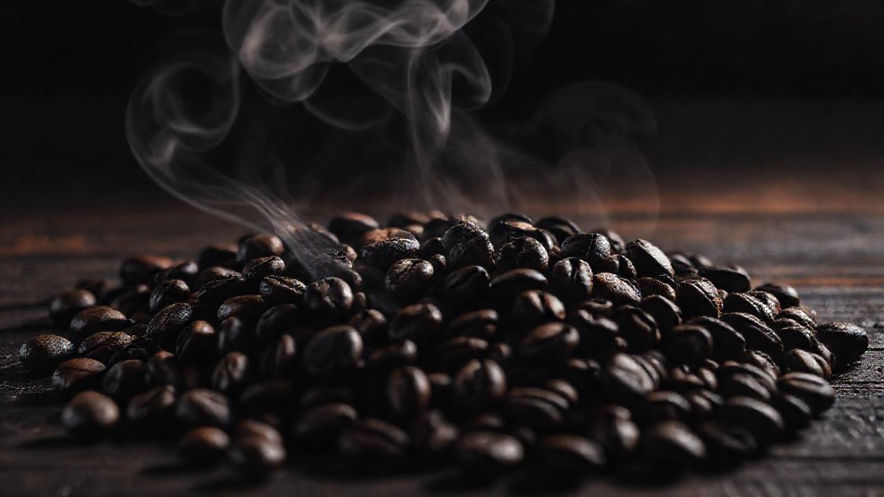 Café oscuro: textura de carbón