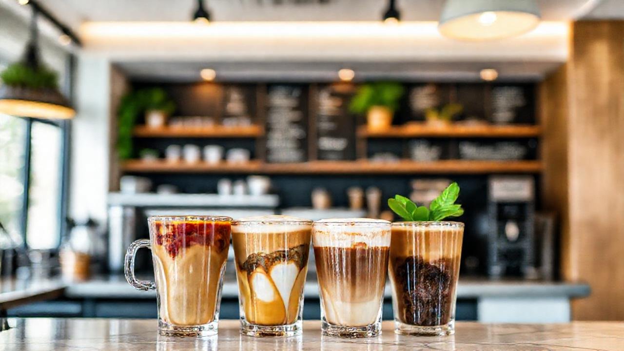 Café moderno, vibrante e innovador