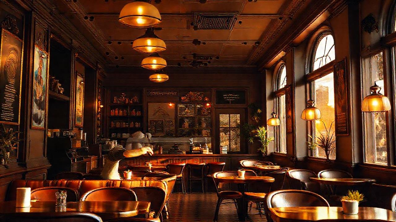 Un café elegante y acogedor brilla