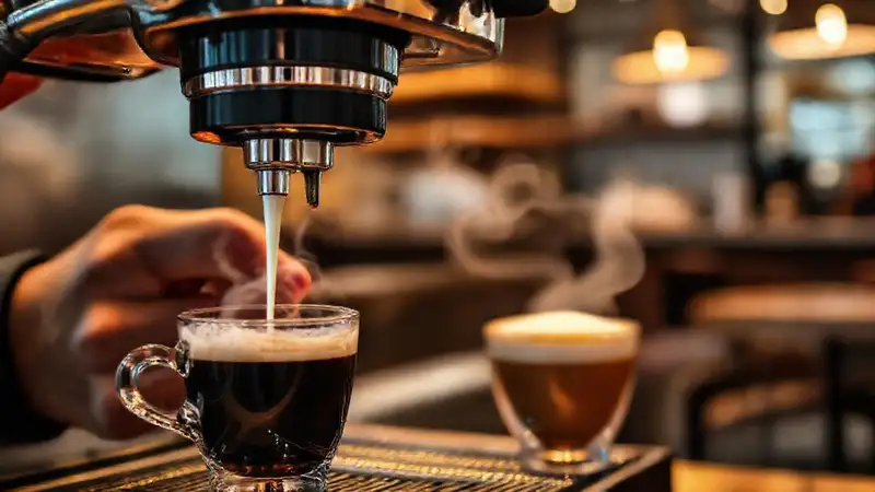 Cafés modernos crean bebidas de espresso elegantes