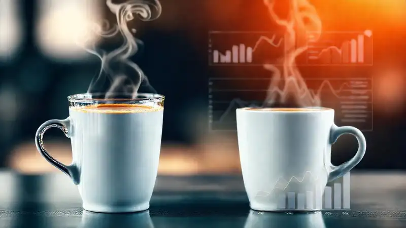Análisis visual de café moderno