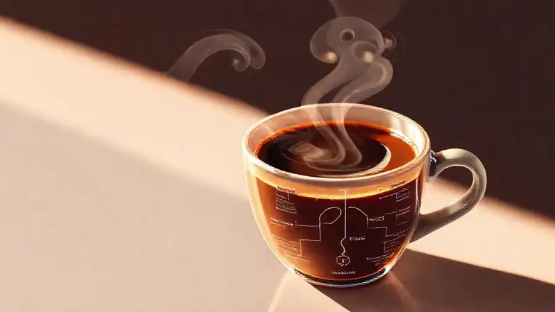 El café ilustra metabolismo y niveles