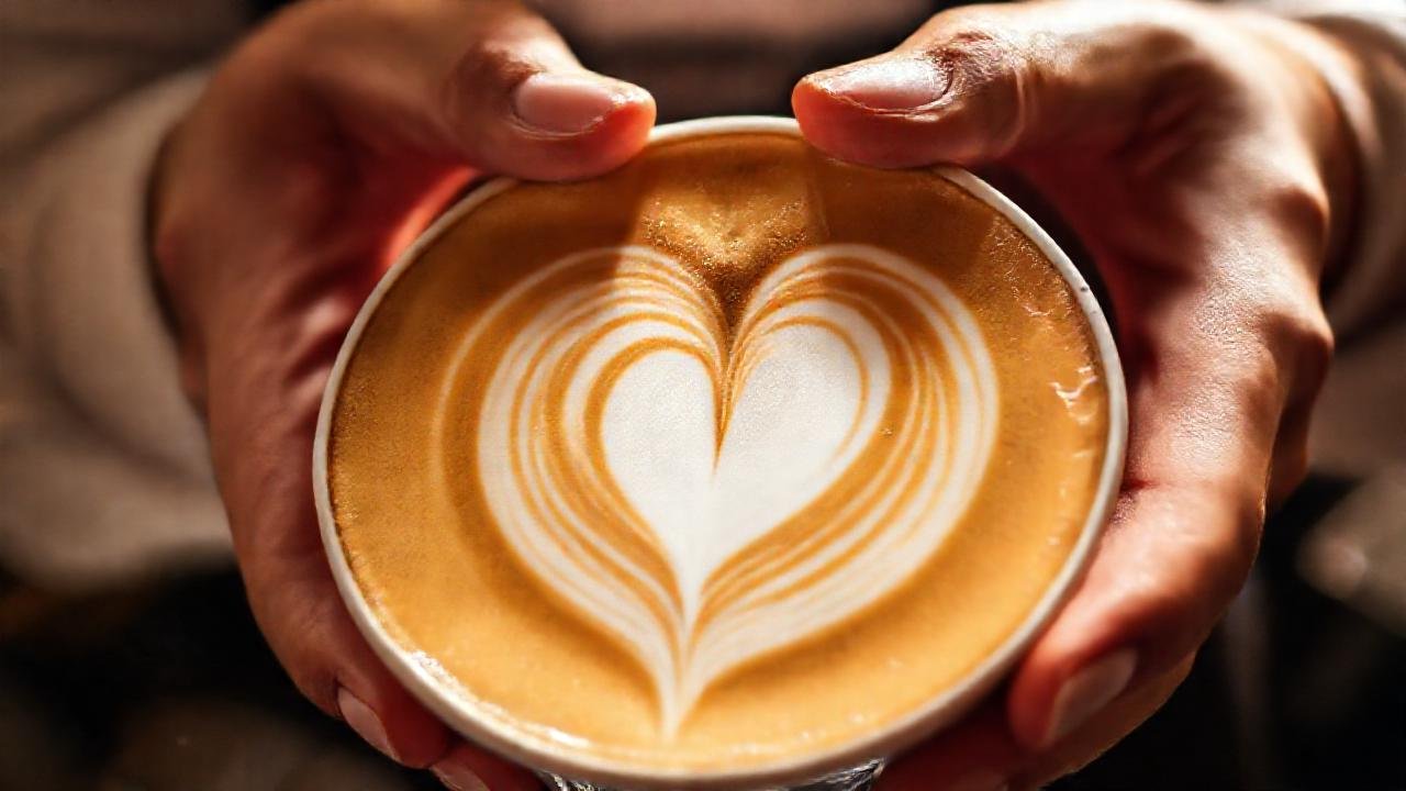 Un latte artístico, delicado y elegante