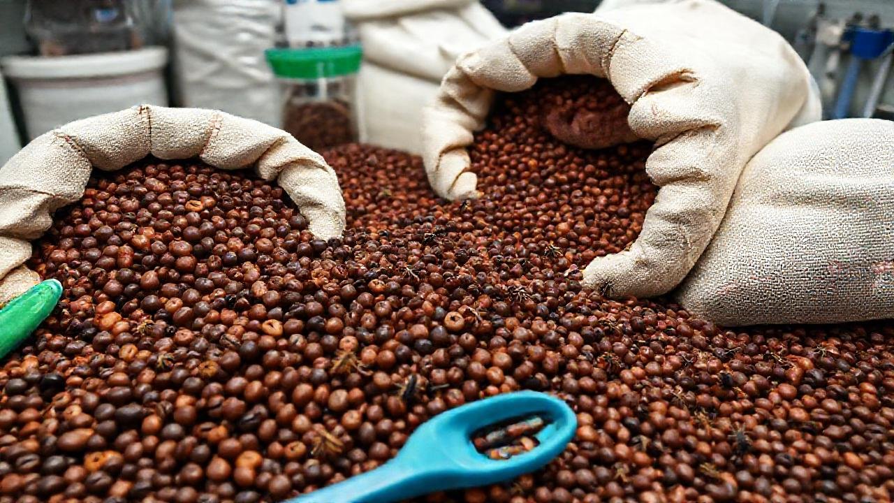 Fotografía profesional de granos de café