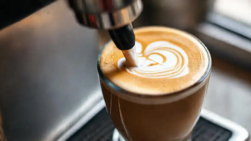 Un flat white elegante y artístico