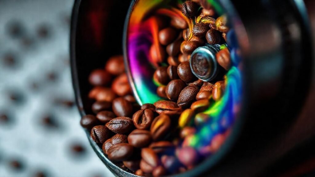 Café oscuro: textura abstracta y aroma