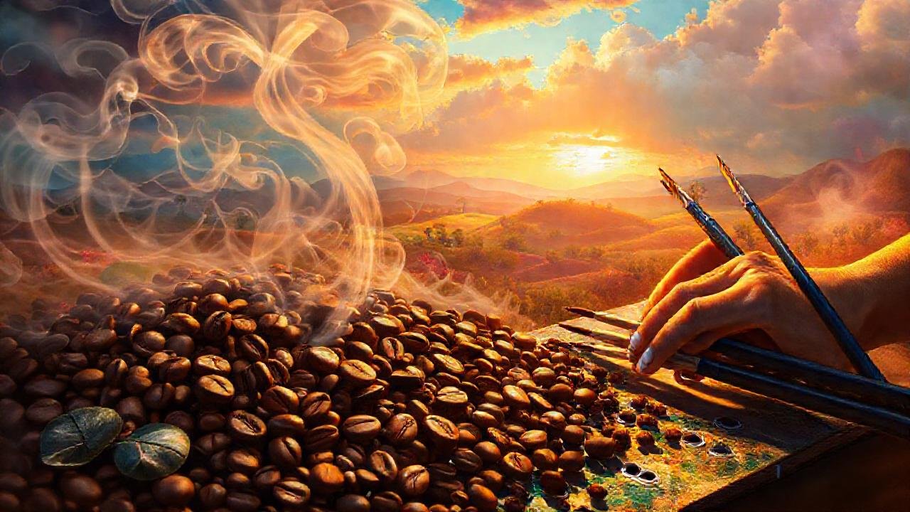 Un artista crea un paisaje mágico