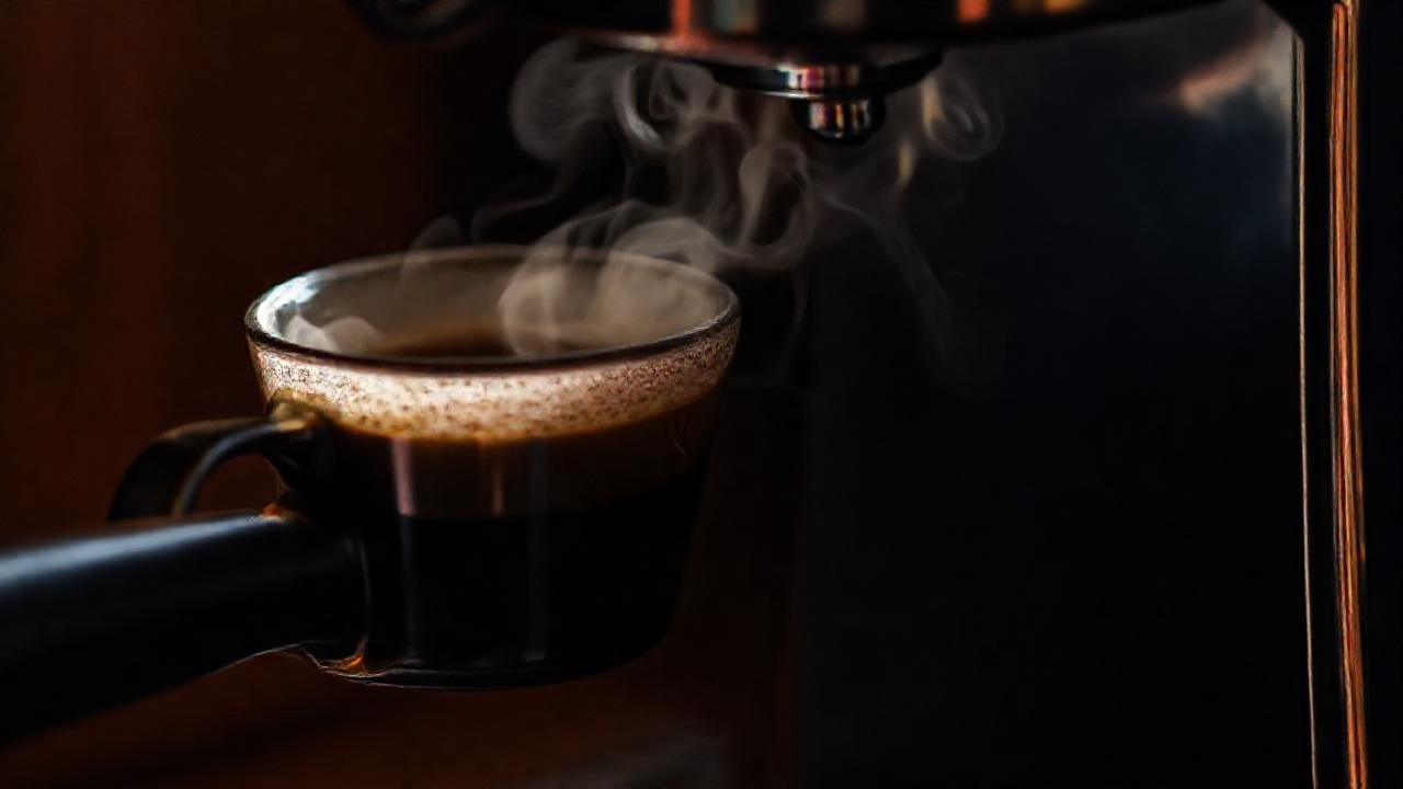 Café italiano, burbujeante y acogedor