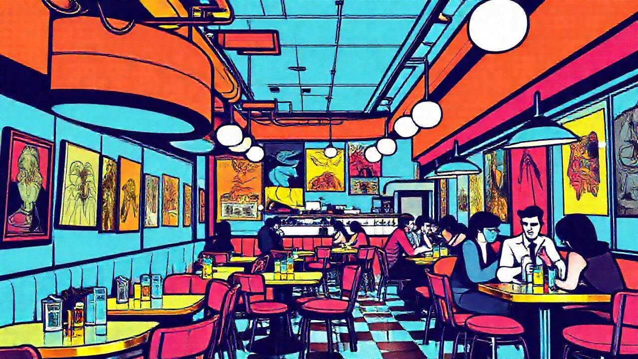 Un café pop art de los 60