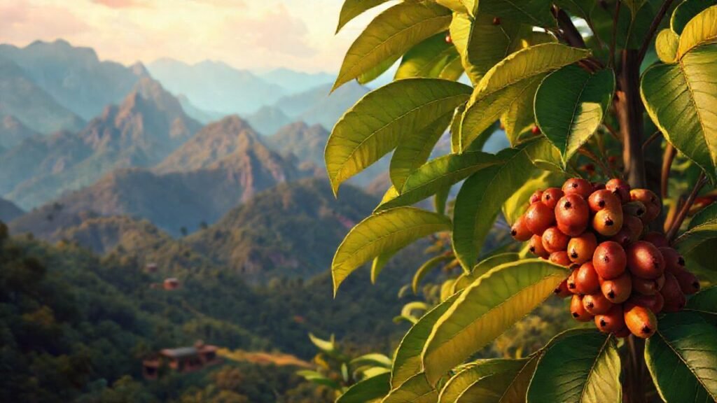 Una ilustración detallada captura la esencia del café