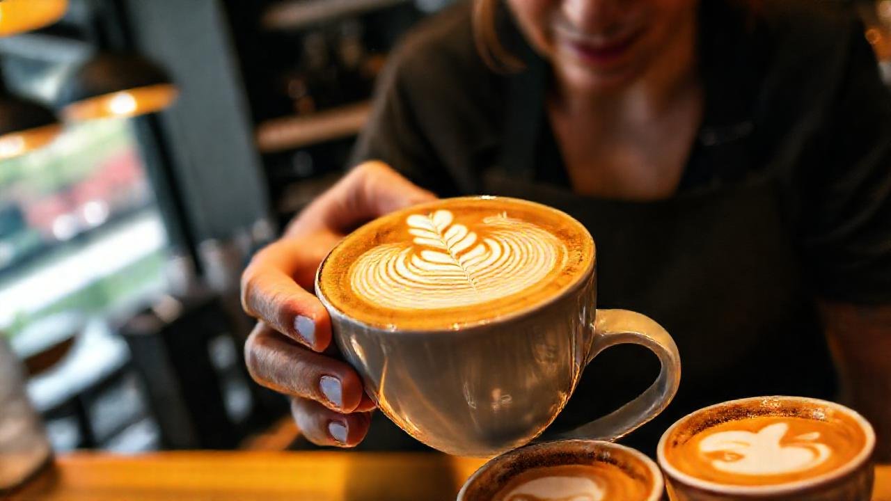 El café creativo y artístico cautiva visualmente