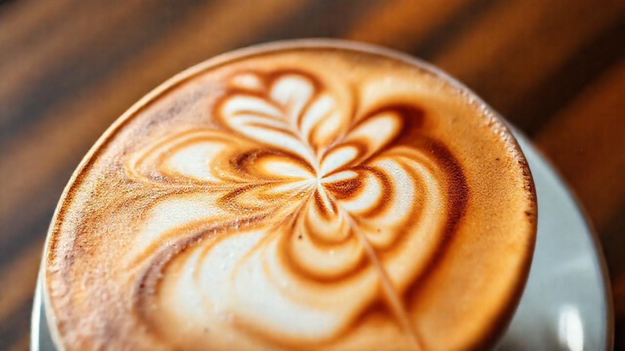 El café crea arte visualmente elegante