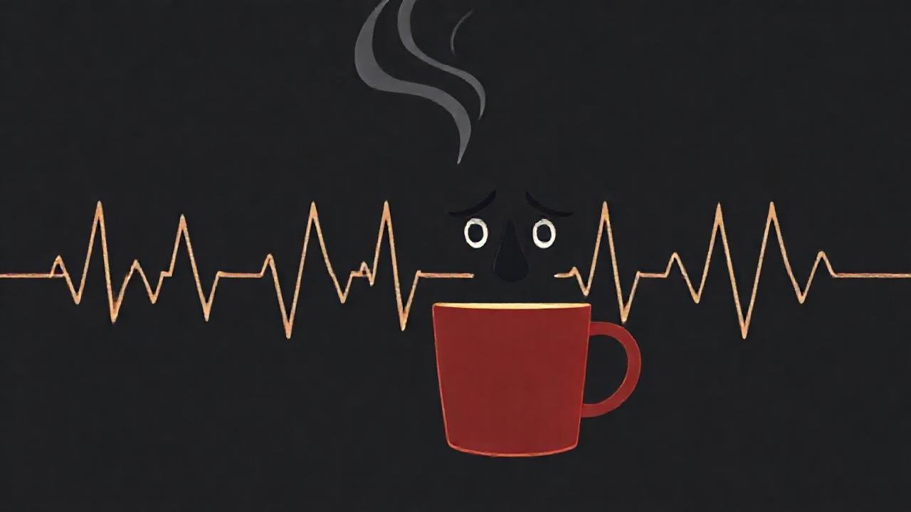 Latido ansioso en fondo oscuro