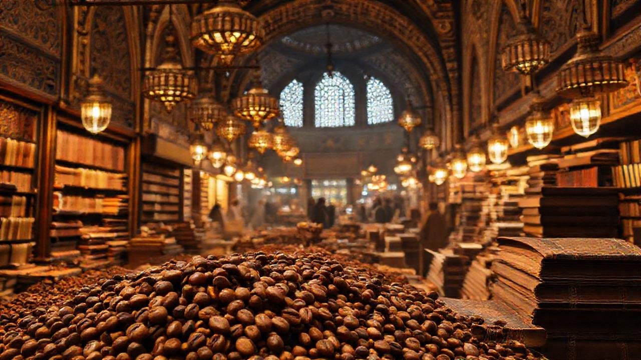 Un mercado oriental rico en detalles