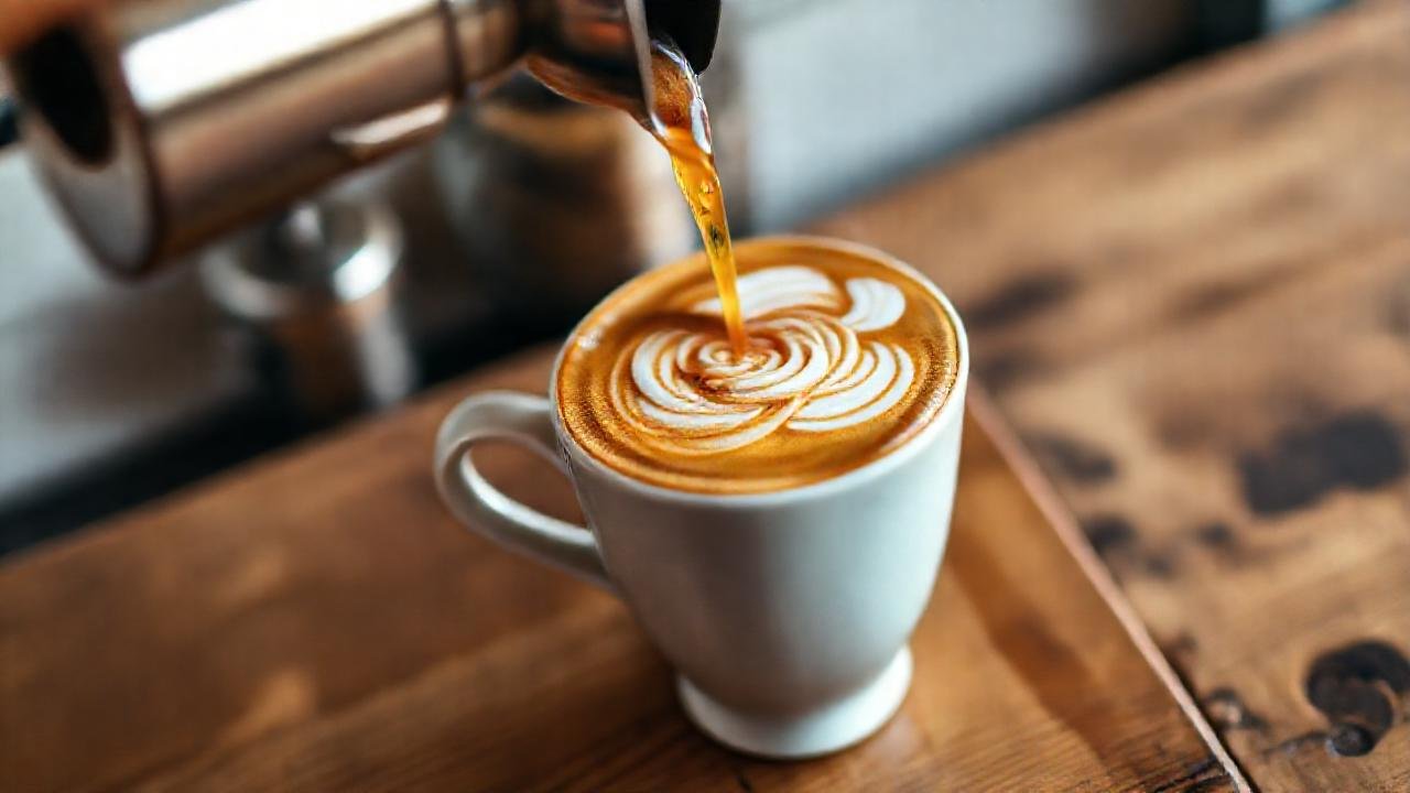 Un café elegante y artístico visualmente