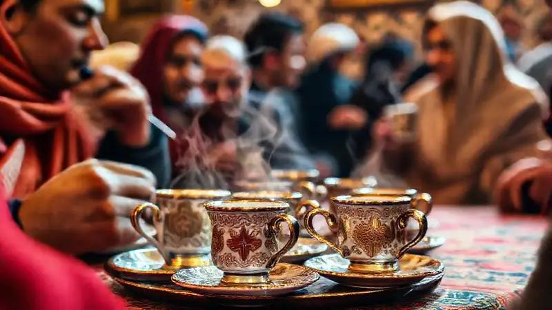 El café turco crea un ambiente cálido
