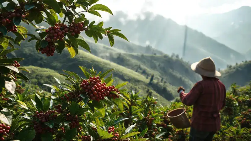 Café en la montaña