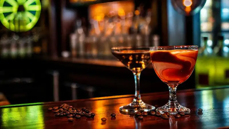 Un bar sofisticado y dramático