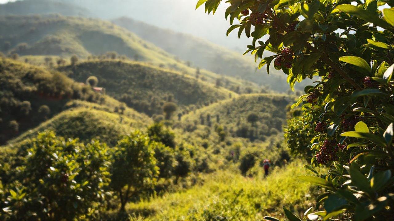 La granja de café refleja vitalidad sostenible