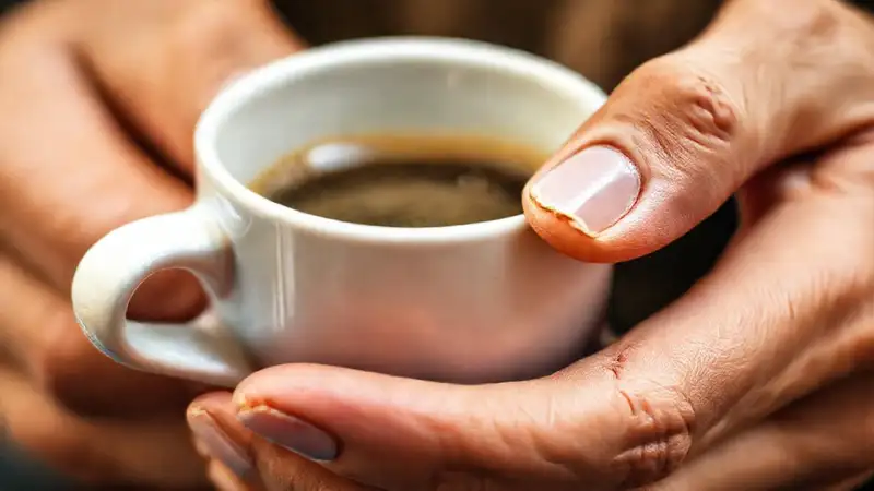 Manos envejecidas y café revelan salud celular