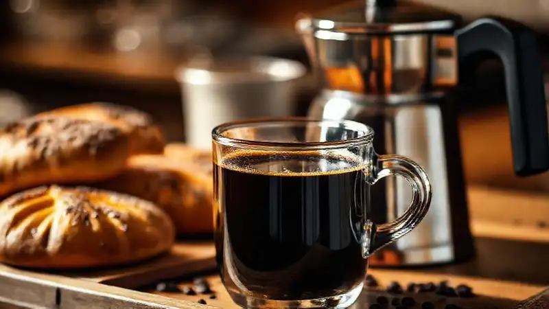 Café oscuro y ambiente acogedor