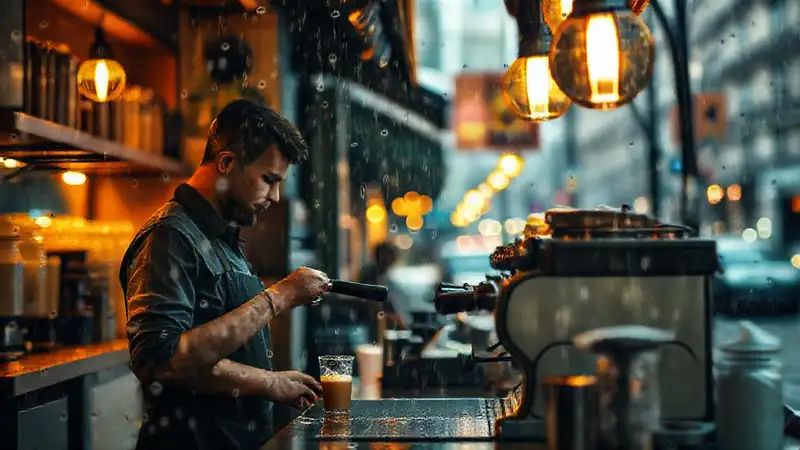 Café lluvioso