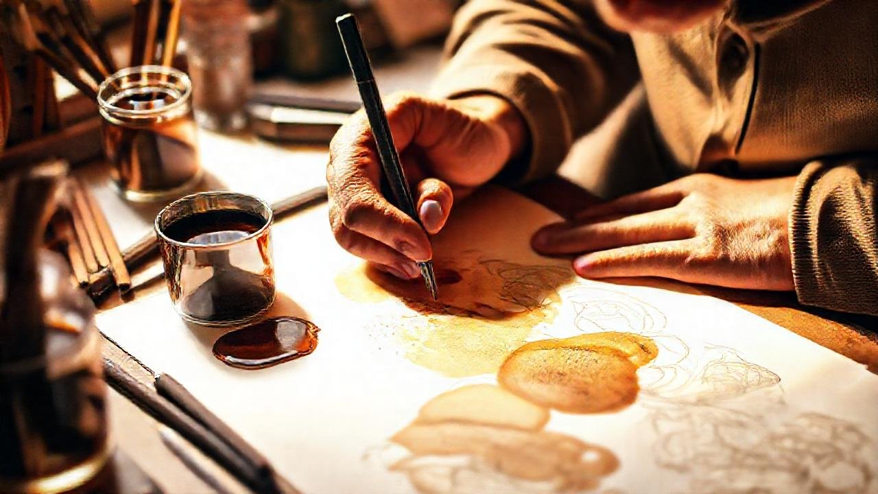 Un artista crea con detalle y luz