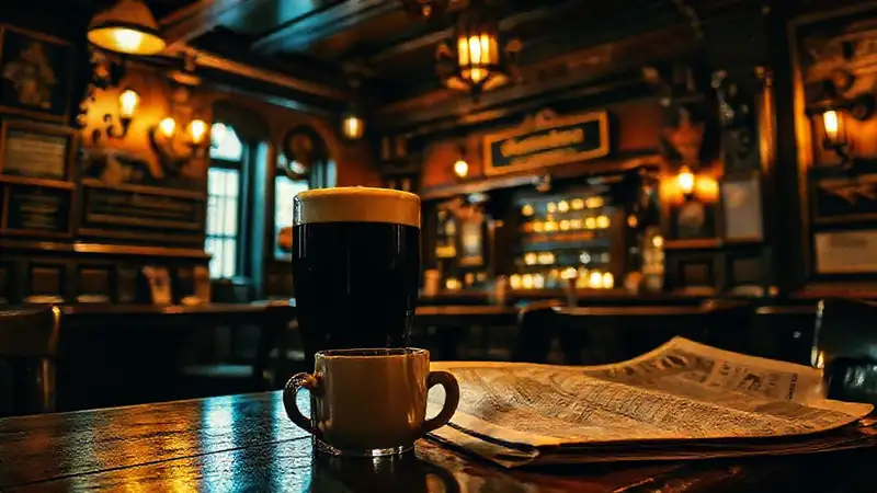 Un pub irlandés acogedor y nostálgico