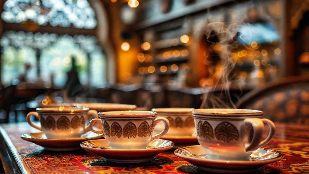 Un café oriental cálido y evocador