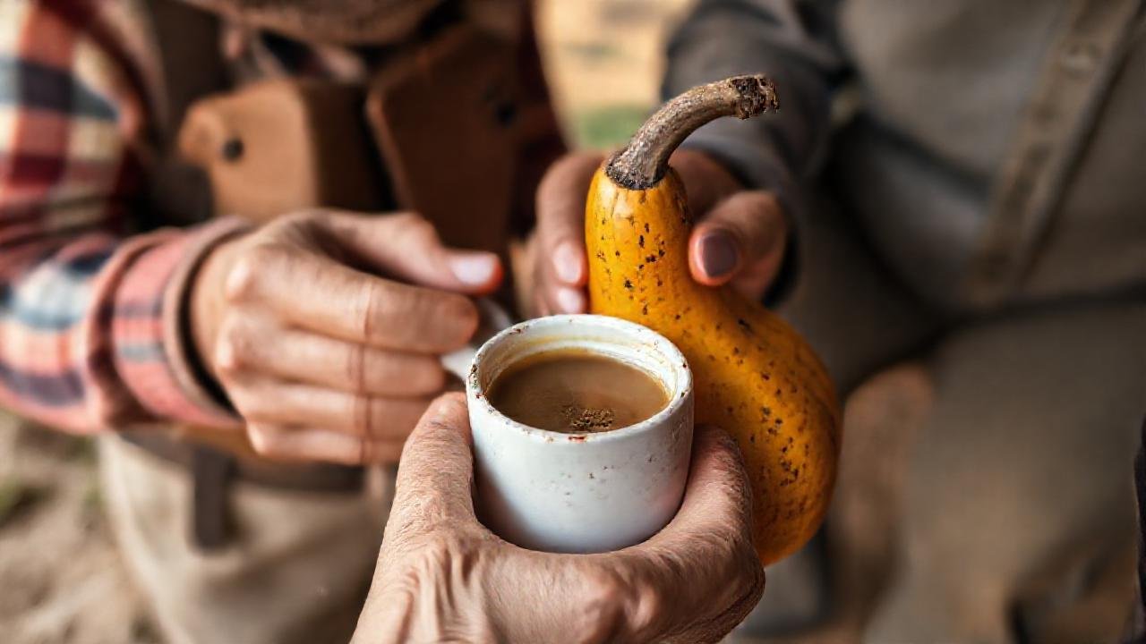 Amigos argentinos disfrutan café en la tradición