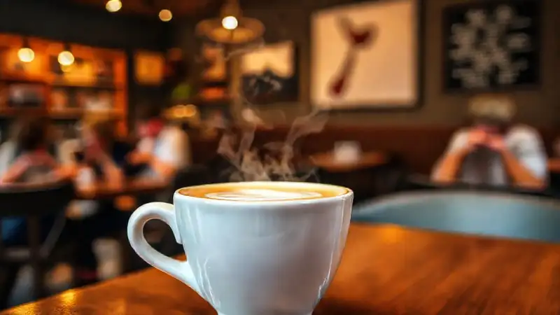 Un café acogedor con paisaje neozelandés