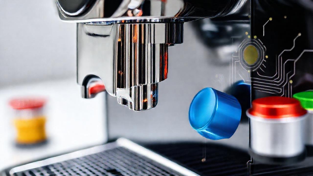 Máquina de espresso moderna y tecnológica