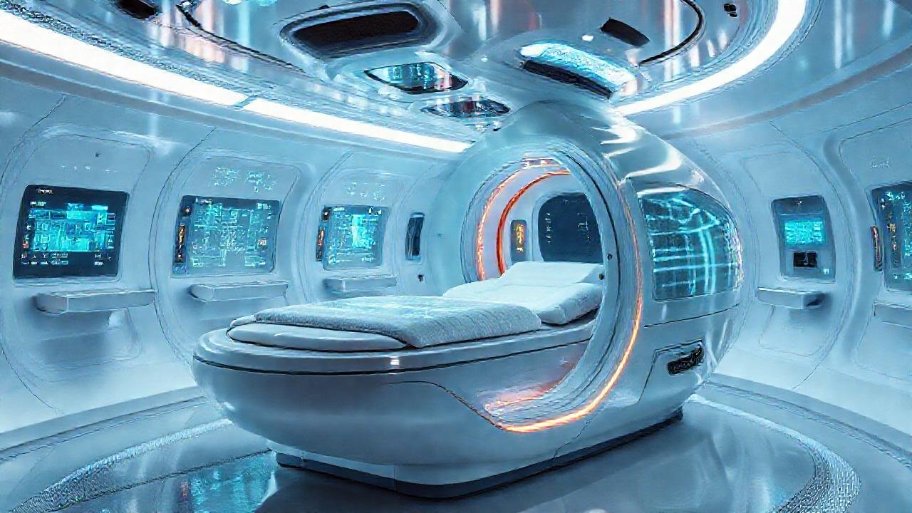 Tecnología futurista y minimalista brillaba intensamente