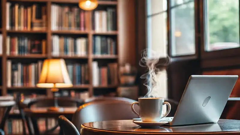 Un café acogedor invita a la calma
