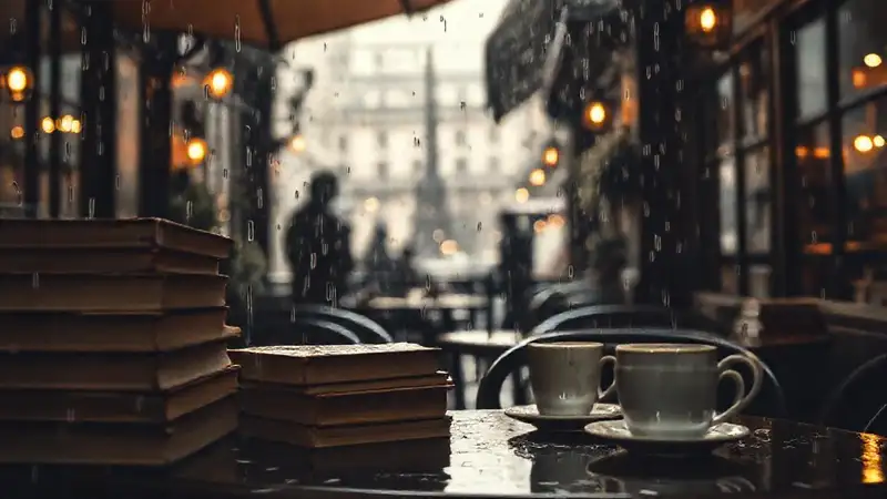 París lluvioso: encanto melancólico y café