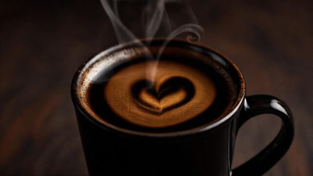 Taza de café oscura