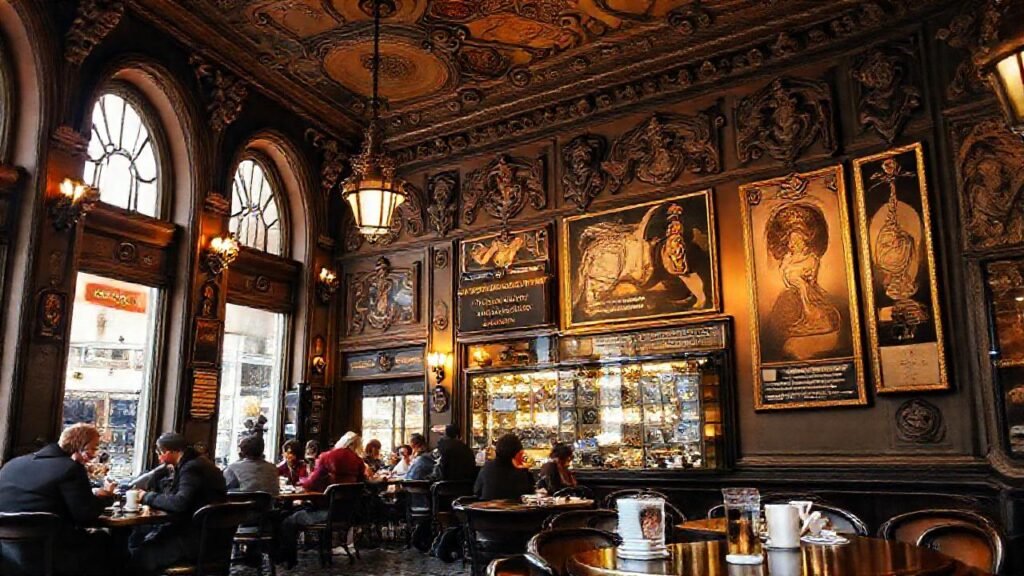 Un café romano elegante y evocador