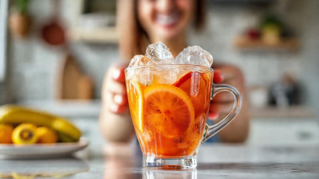 Una taza de café fresca y feliz