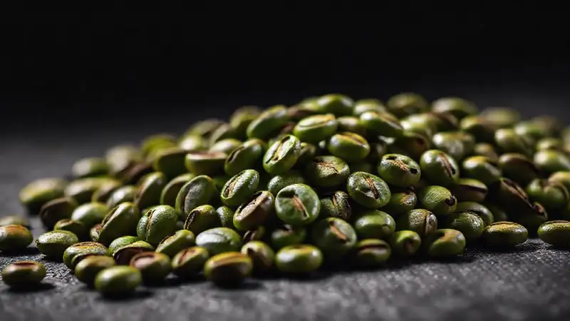 Granos de café verde