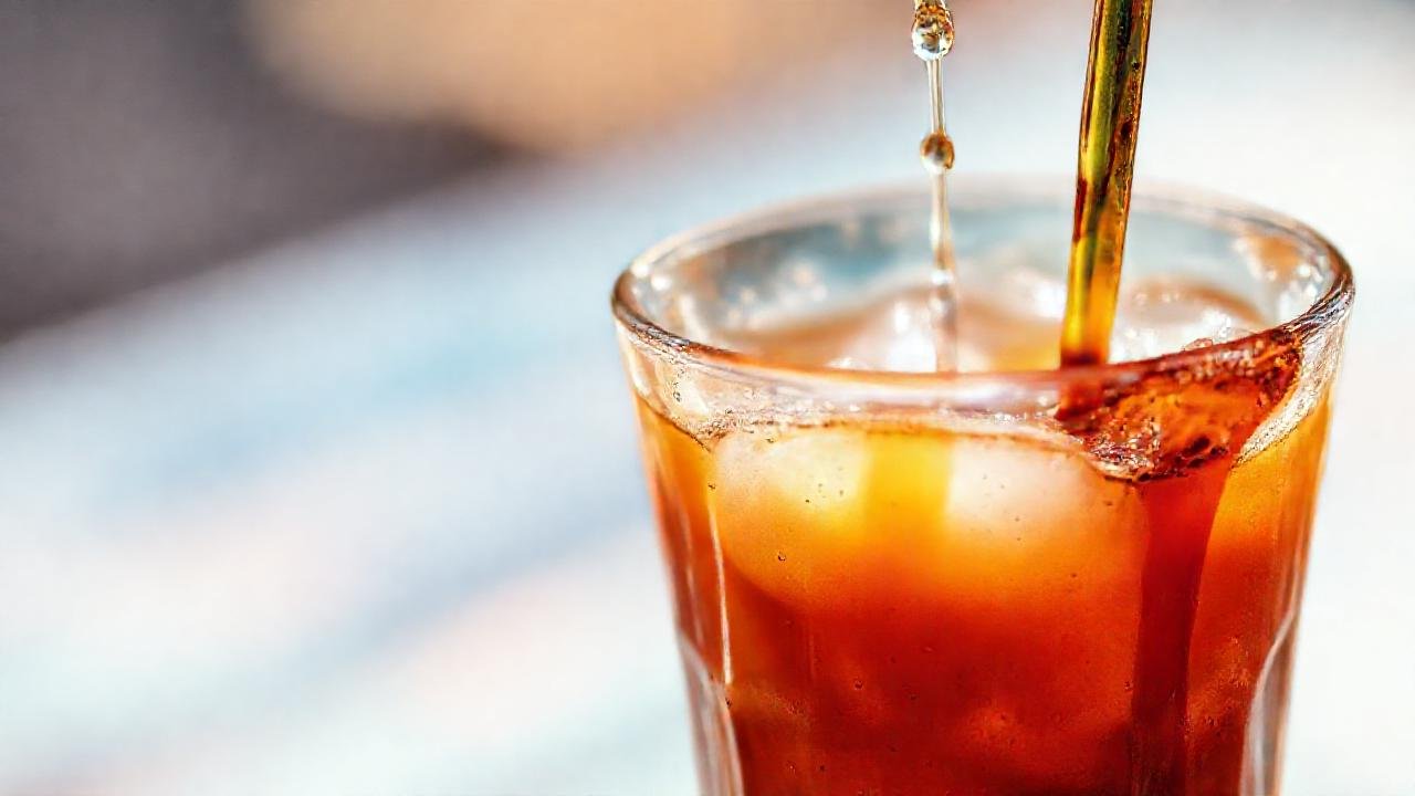 Café helado refrescante y dulce