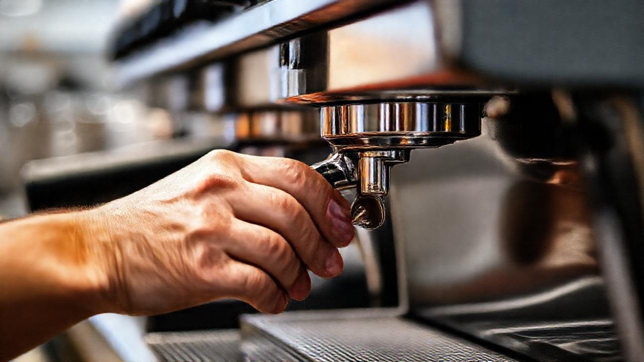 Máquina de espresso profesional y elegante