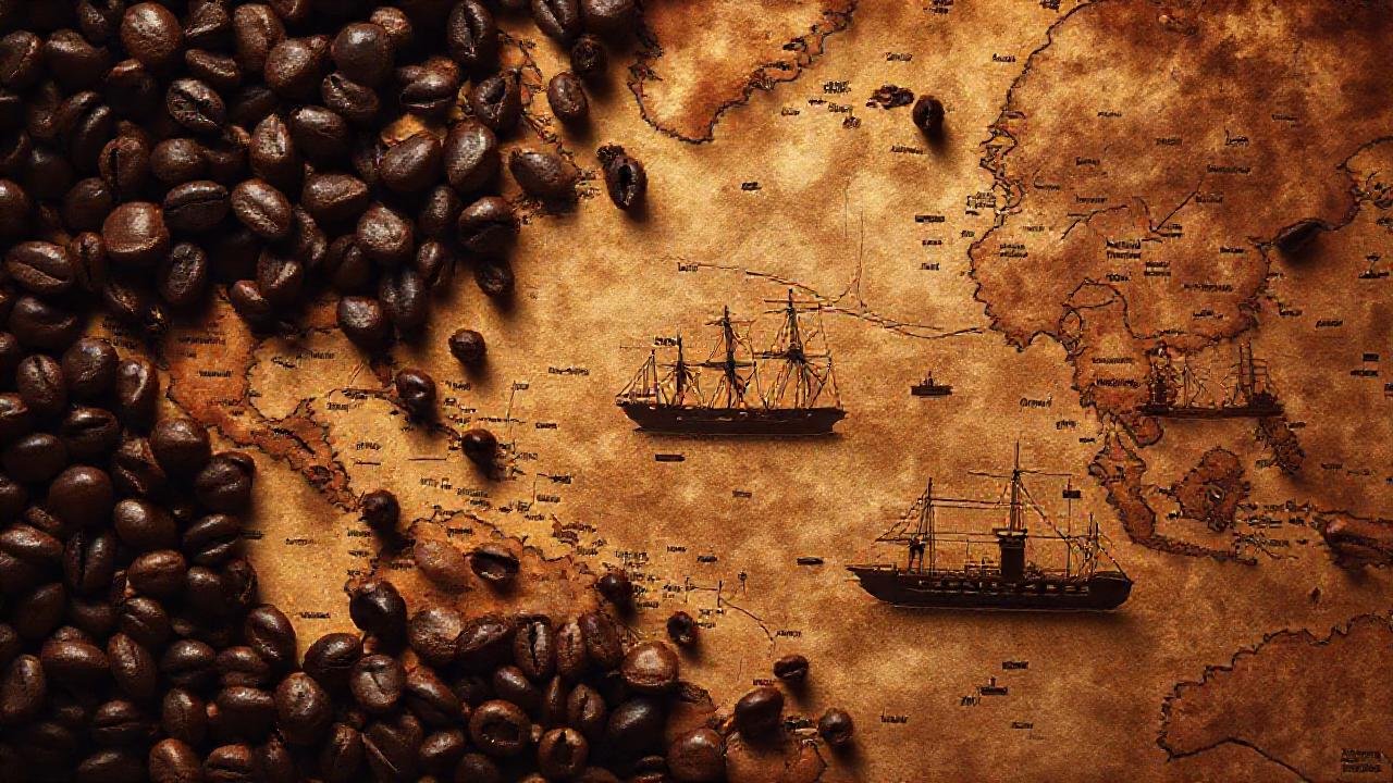 Café oscuro evoca rutas comerciales antiguas