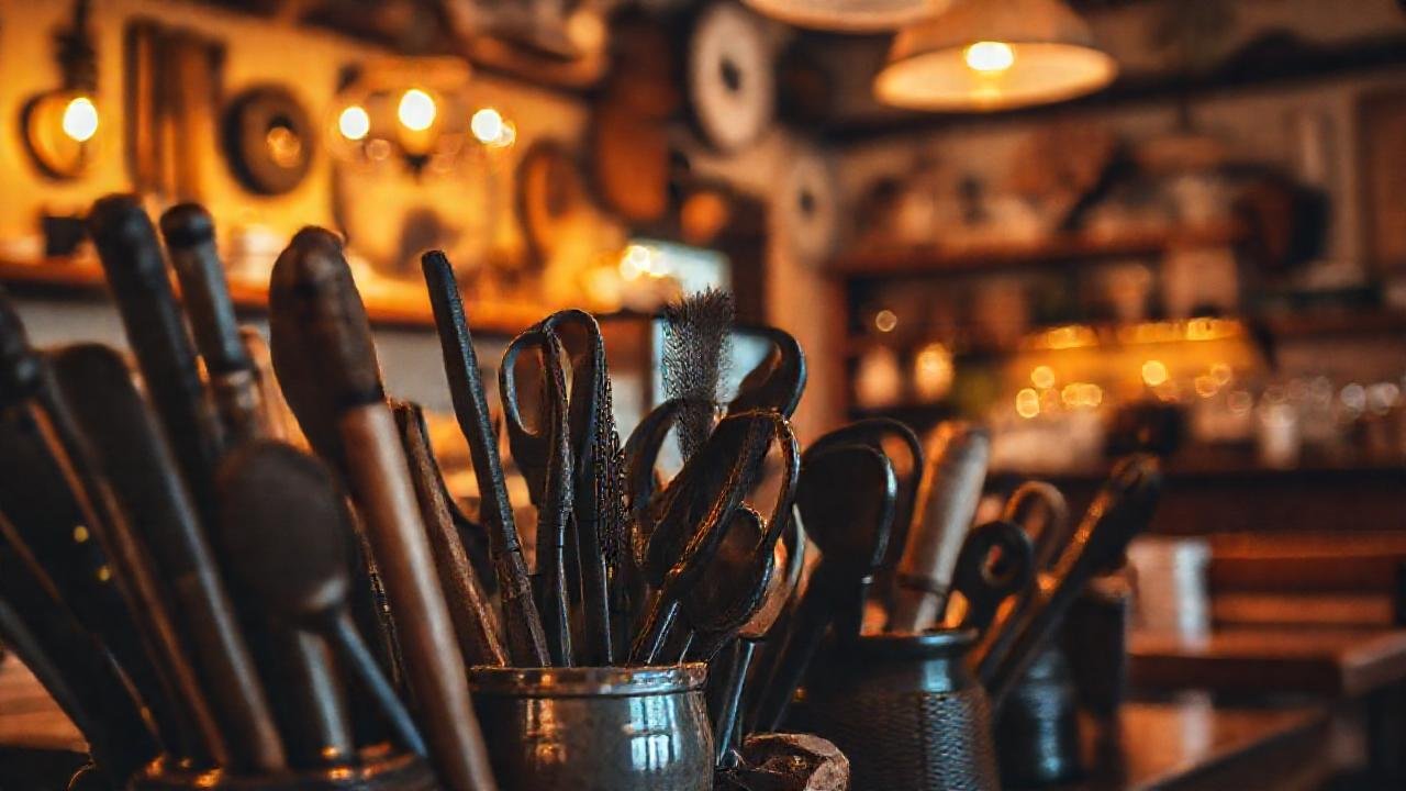 Un café acogedor, artístico y cálido