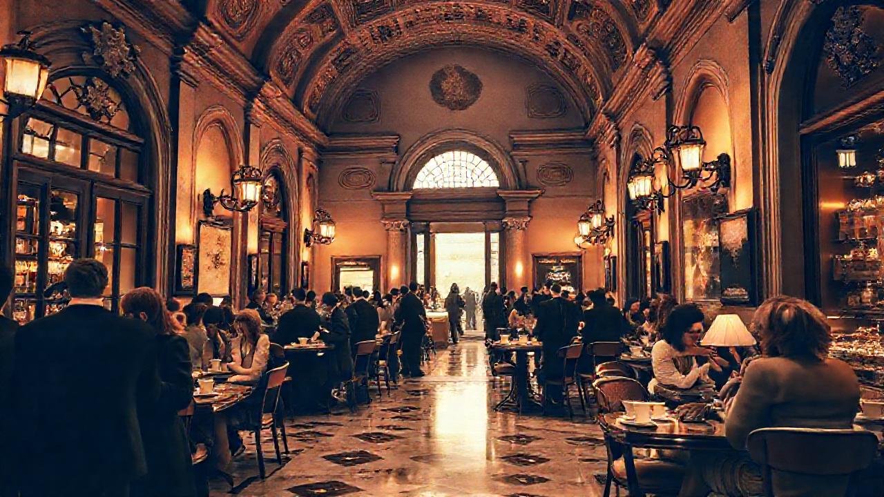 Roma antigua: café elegante y eterno
