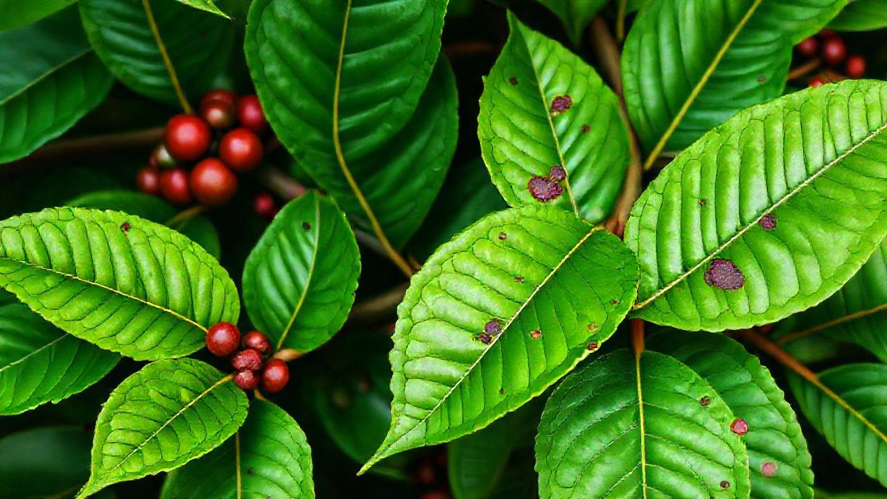 Café: enfermedad en hojas vibrantes