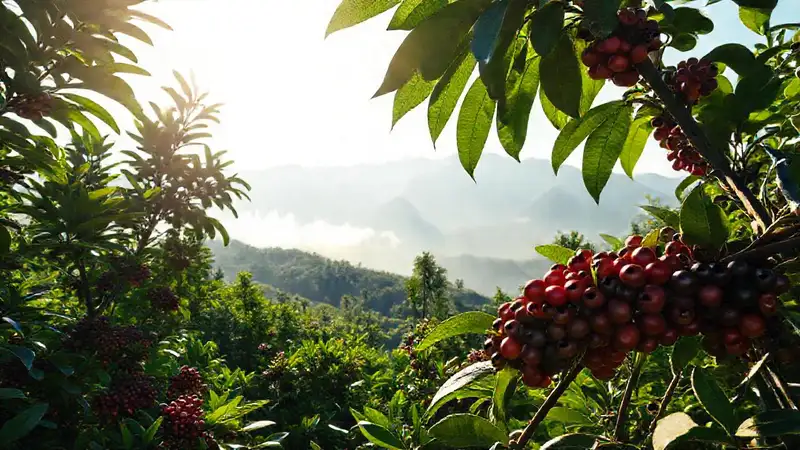 Café tropical captura luz y sabor
