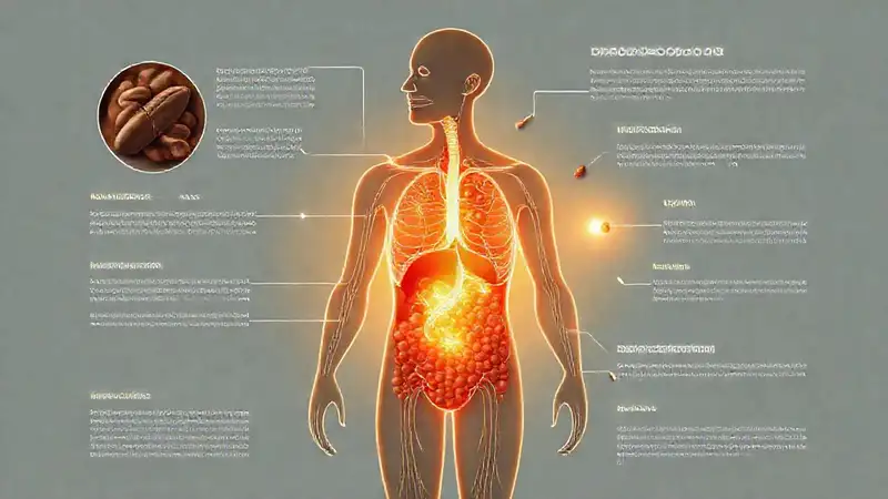 Diagrama del cuerpo humano ilustra metabolismo
